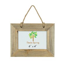 Nicola Spring Rustic Wooden Hanging Photo Frame - 6 x 4" - Natural