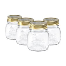 Bormioli Rocco Quattro Stagioni Glass Preserving Jars - 150ml - Clear - Pack of 4