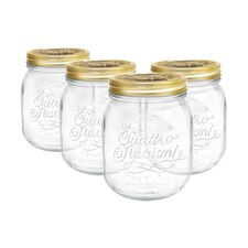 Bormioli Rocco Quattro Stagioni Glass Preserving Jars - 700ml - Clear - Pack of 4