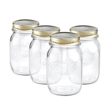 Bormioli Rocco Quattro Stagioni Glass Preserving Jars - 500ml - Clear - Pack of 4