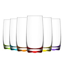 LAV Adora Coloured Highball Glasses - 390ml - 6 Colours - Pack of 6