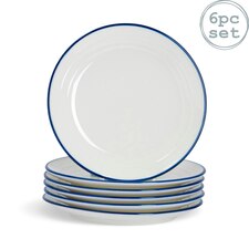 Nicola Spring White Farmhouse Dessert Plates - 21cm - Pack of 6