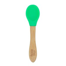 Tiny Dining Children's Bamboo Silicone Tip Spoon - Green