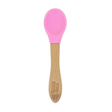 Tiny Dining Children's Bamboo Silicone Tip Spoon - Pink