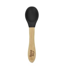 Tiny Dining Children's Bamboo Silicone Tip Spoon - Black