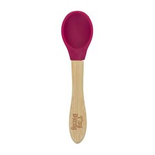 Tiny Dining Children's Bamboo Silicone Tip Spoon - Red