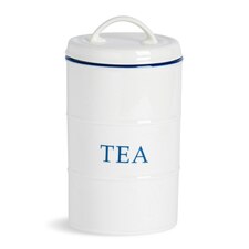 Nicola Spring White Farmhouse Tea Canister - 11cm