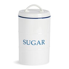 Nicola Spring White Farmhouse Sugar Canister - 11cm