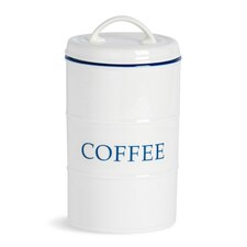 Nicola Spring White Farmhouse Coffee Canister - 11cm