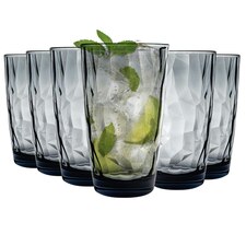 Bormioli Rocco Diamond Highball Glasses - 470ml - Blue - Pack of 6