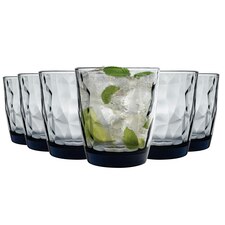 Bormioli Rocco Diamond Water Glasses - 390ml - Blue - Pack of 6