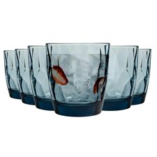 Bormioli Rocco Diamond Water Glasses - 300ml - Blue  - Pack of 6