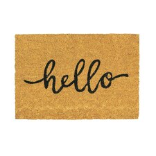 Nicola Spring Coir Door Mat - 60 x 40cm - Hello