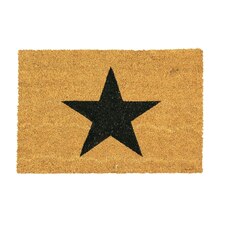 Nicola Spring Coir Door Mat - 90 x 60cm - Black Star