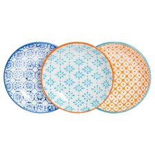 Nicola Spring Hand-Printed Sauce Dishes - 10cm - 3 Colours - Pack of 3