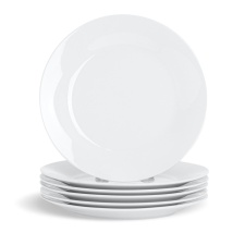 Argon Tableware Classic White Dessert Plates - 19cm - Pack of 6