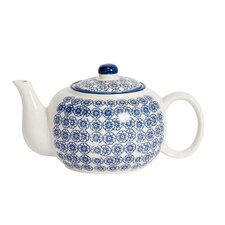 Nicola Spring Hand-Printed Teapot - 820ml - Navy