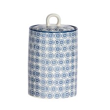 Nicola Spring Hand-Printed Kitchen Canister - 1 Litre - Navy