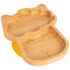 Tiny Dining Children's Bamboo Suction Llama Plate - Yellow