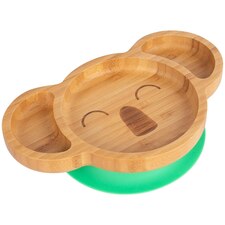 Tiny Dining Children's Bamboo Suction Koala Plate - Green