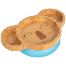 Tiny Dining Children's Bamboo Suction Koala Plate - Blue