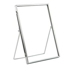 Nicola Spring Standing Metal Photo Frame - 6" x 8" - Silver