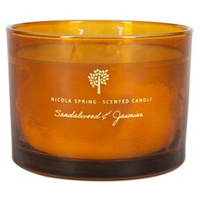 Nicola Spring Soy Wax Scented Candle - 350g - Sandalwood & Jasmine