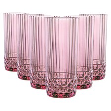 Bormioli Rocco America '20s Highball Glasses - 400ml - Lilac Rose - Pack of 6