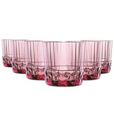 Bormioli Rocco America '20s Water Glasses - 370ml - Lilac Rose - Pack of 6