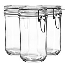 Bormioli Rocco Fido Glass Storage Jars - 750ml - Pack of 3