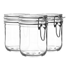 Bormioli Rocco Fido Glass Storage Jars - 500ml - Pack of 3