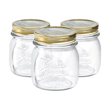 Bormioli Rocco Quattro Stagioni Glass Storage Jars - 250ml - Pack of 3