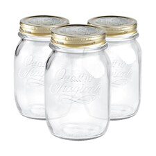 Bormioli Rocco Quattro Stagioni Glass Storage Jars - 500ml - Pack of 3