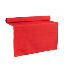 Nicola Spring Cotton Fabric Table Runner - 48cm x 183cm - Red