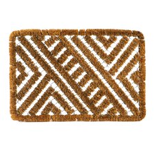 Nicola Spring Coir Scraper Door Mat - 60 x 40cm - Natural