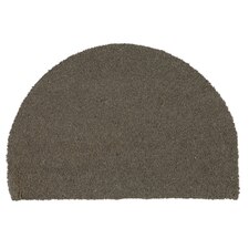 Nicola Spring Coir Half Moon Door Mat - 60 x 40cm - Grey