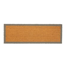 Nicola Spring Coir Double Door Mat - 120 x 40cm - Grey Border