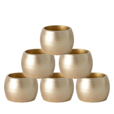 Argon Tableware Metallic Coasters - 10cm - Gold - Pack of 6