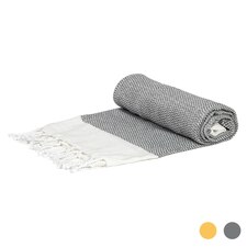 Nicola Spring Turkish Cotton Zig Zag Bath Towel - 168 x 86cm - Grey