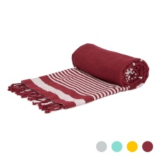 Nicola Spring Deluxe Turkish Cotton Bath Towel - 162 x 90cm - Burgundy