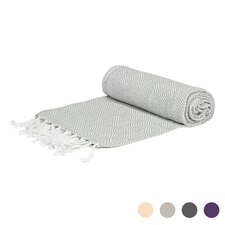 Nicola Spring Turkish Cotton Chevron Bath Towel - 172 x 90cm - Light Grey