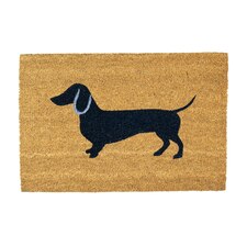 Nicola Spring Coir Door Mat - 60 x 40cm - Sausage Dog