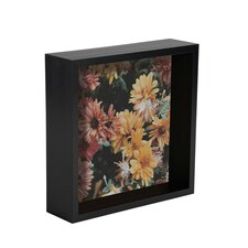 Nicola Spring 3D Deep Box Photo Frame - 8 x 8'' - Black