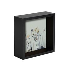 Nicola Spring 3D Deep Box Photo Frame - 6 x 6''- Black