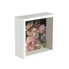 Nicola Spring 3D Deep Box Photo Frame - 6 x 6" - White
