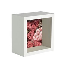 Nicola Spring 3D Deep Box Photo Frame - 4 x 4''- White