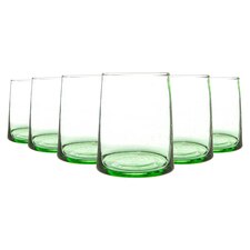 Nicola Spring Merzouga Recycled Glass Tumblers - 260ml - Green - Pack of 6