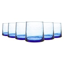 Nicola Spring Merzouga Recycled Glass Tumblers - 200ml - Blue - Pack of 6