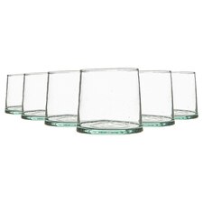 Nicola Spring Merzouga Recycled Glass Tumblers - 200ml - Clear - Pack of 6