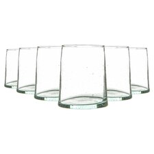 Nicola Spring Merzouga Recycled Glass Tumblers - 260ml - Clear - Pack of 6